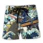 Surfing Funny Godzilla Sorry I Can't I have a Board Meeting Lovers Surfing - Beach Short Reefox