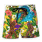 Surfing Funny Bigfoot I Just Want To Go Surfing Drink Beer And Take Naps - Beach Short Reefox