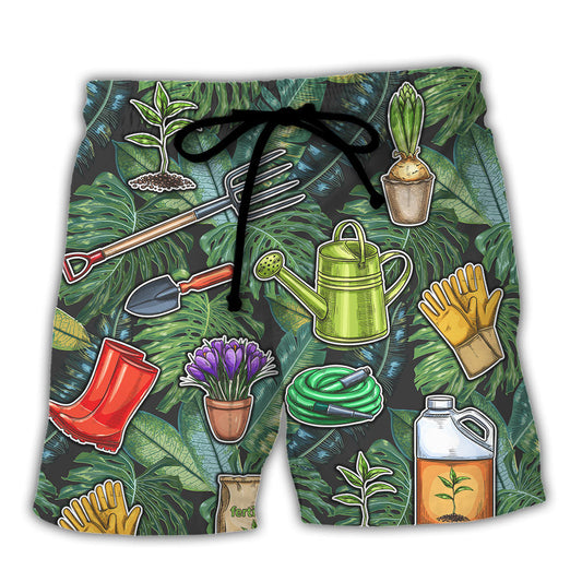 Gardening Romaine Clam And Carrot On Vintage Art - Beach Short Reefox