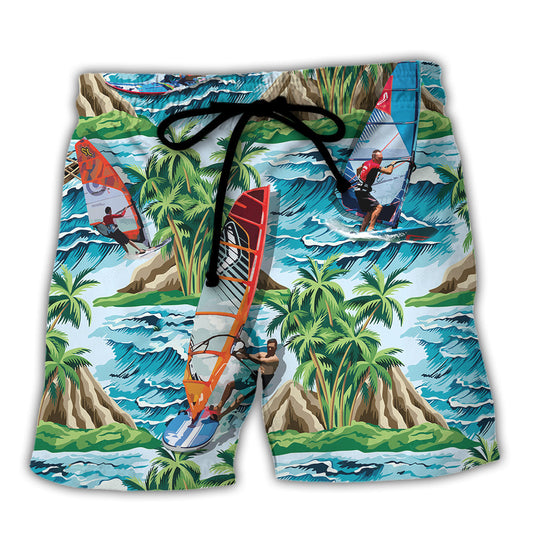 Windsurfing I Windsurf And I Know Things Lovers Windsurfing - Beach Short Reefox