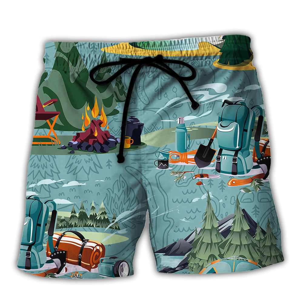 Camping Real Campers Smell Like 5 Things - Beach Short Reefox