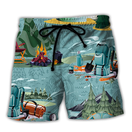 Camping Real Campers Smell Like 5 Things - Beach Short Reefox
