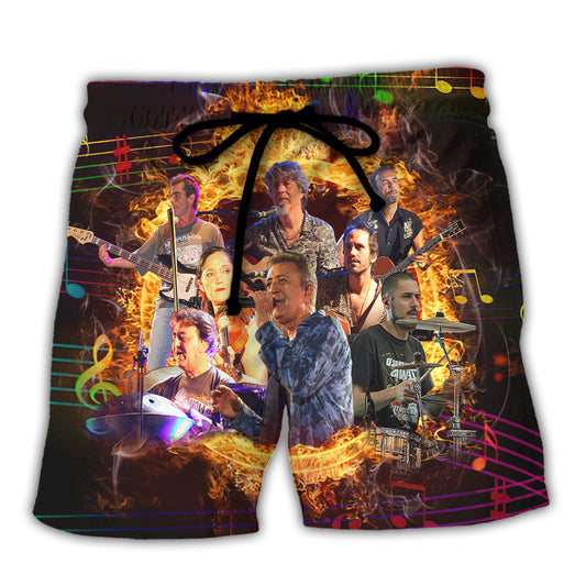 Amazing Musicians With Instrument - Beach Short Reefox - Owls Matrix LTD