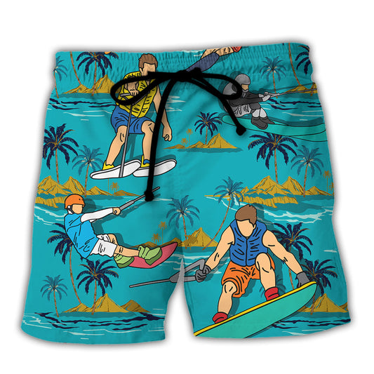 Waterskiing Granpa Some Grandpas Play Bingo Real Grandpas Waterski Lover Waterski - Beach Short Reefox