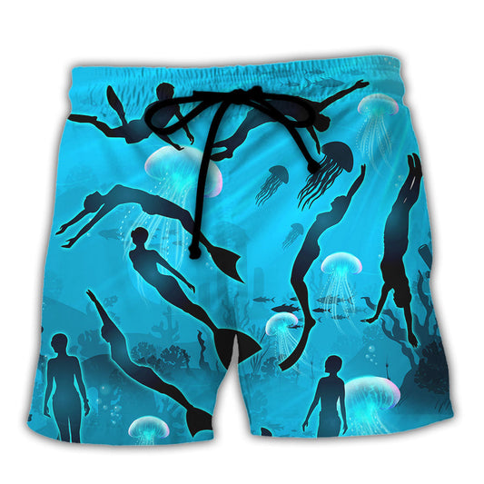 Freediving Don't Be Jealous Just Because You Can't Dive Like Me - Beach Short Reefox