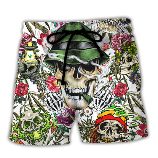 Skull Don't Like My Attitude Report Me At Fuckyourself - Beach Short Reefox