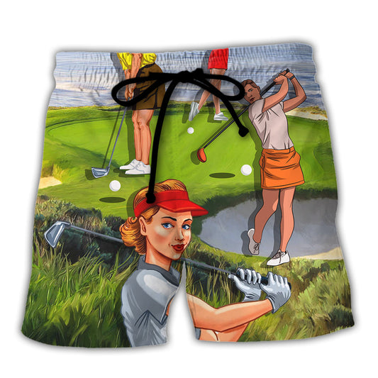 Golf Oh My God Becky Look At Her Putt Funny Golfers Funny Quotes Lover Golf - Beach Short Reefox