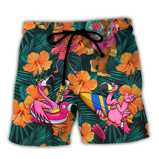 Flamingo Bigfoot Life Is Better At The Beach Tropical Style - Beach Short Reefox