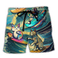 Surfing Funny Cat Just One More Wave I Promise Lover Surfing - Beach Short Reefox