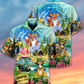 Camping Happy Animals - Hawaiian Shirt - Reefox