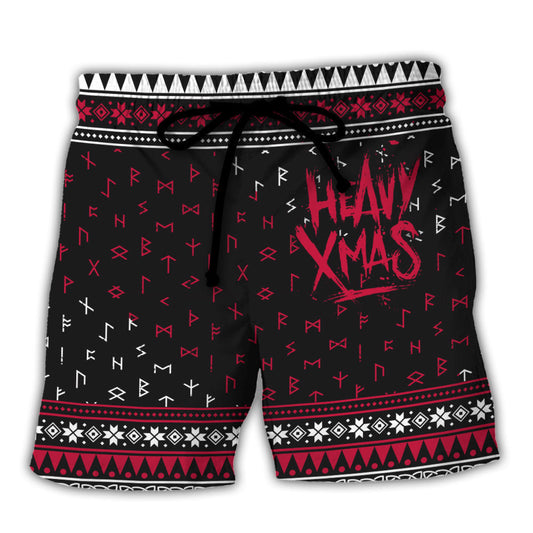 Beach Short / Adults / S Christmas Tattoo Santa Funny Merry Xmas - Beach Short Reefox - Owls Matrix LTD