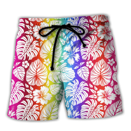 LGBT Tropical Leaf - Beach Short Reefox - Owls Matrix LTD