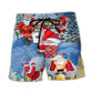 Beach Short / Adults / S Christmas Rebellious Santa Claus Drunk Beer Troll Xmas Funny - Beach Short Reefox - Owls Matrix LTD