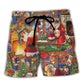 Beach Short / Adults / S Santa Claus Christmas Merry Xmas - Beach Short Reefox - Owls Matrix LTD
