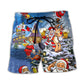 Beach Short / Adults / S Christmas Funny Santa Claus Drinking Beer Troll Xmas - Beach Short Reefox - Owls Matrix LTD
