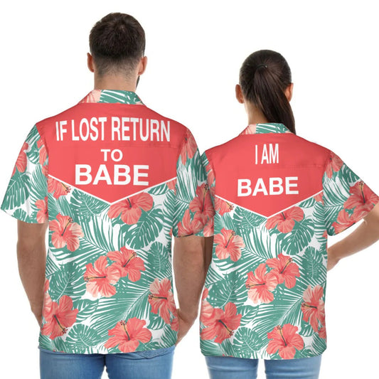 Couple If Lost Return To Babe Matching - Hawaiian Shirt - Reefox