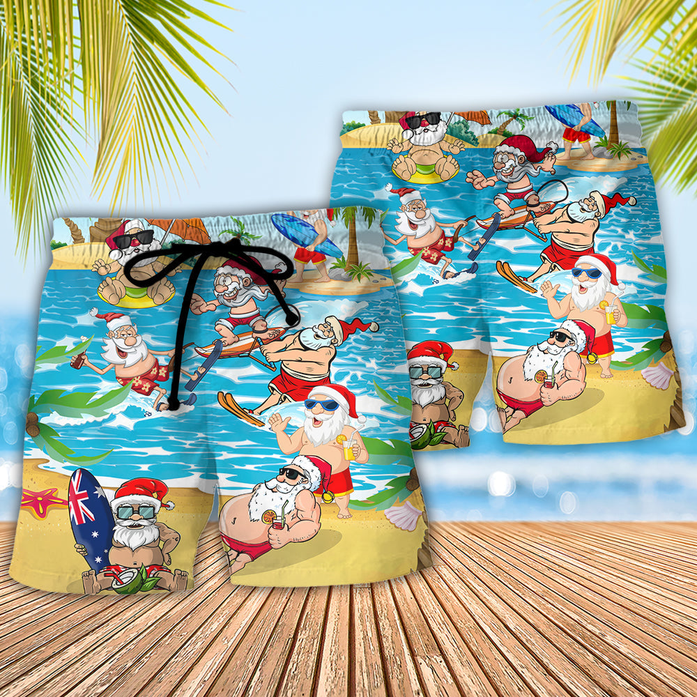 Christmas In July Santa Keeping The Christmas Spirit Alive Year Round - Beach Short Reefox