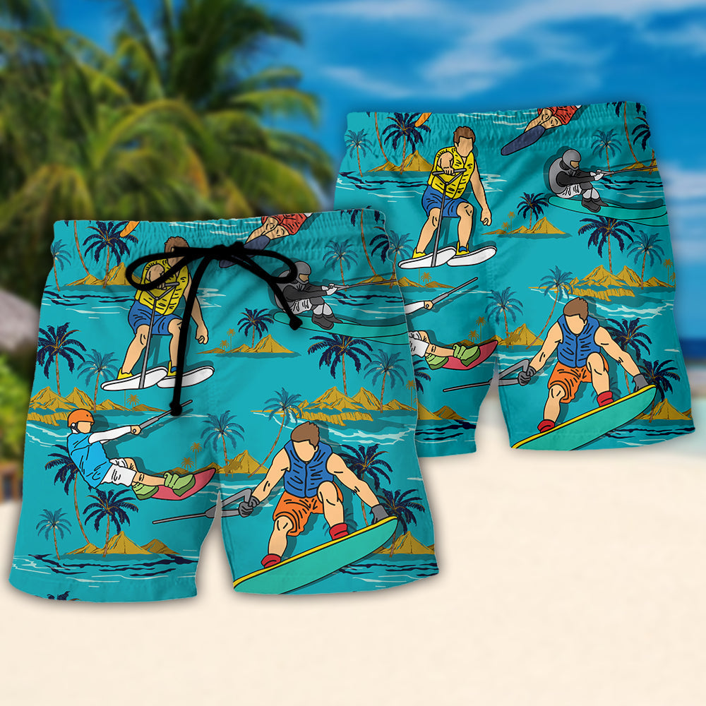 Waterskiing Granpa Some Grandpas Play Bingo Real Grandpas Waterski Lover Waterski - Beach Short Reefox
