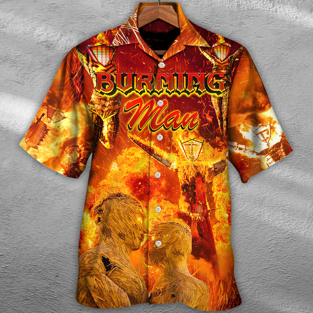Music Event Burning Man Burn It All Up With The Festival - Hawaiian Shirt - Reefox