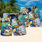 Surfing Funny Cat May The Surf Be With You Lover Surfing - Beach Short Reefox