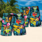 Parrot Funny Drinking Cocktails The Beach Is My Happy Place Tropical Style - Beach Short Reefox