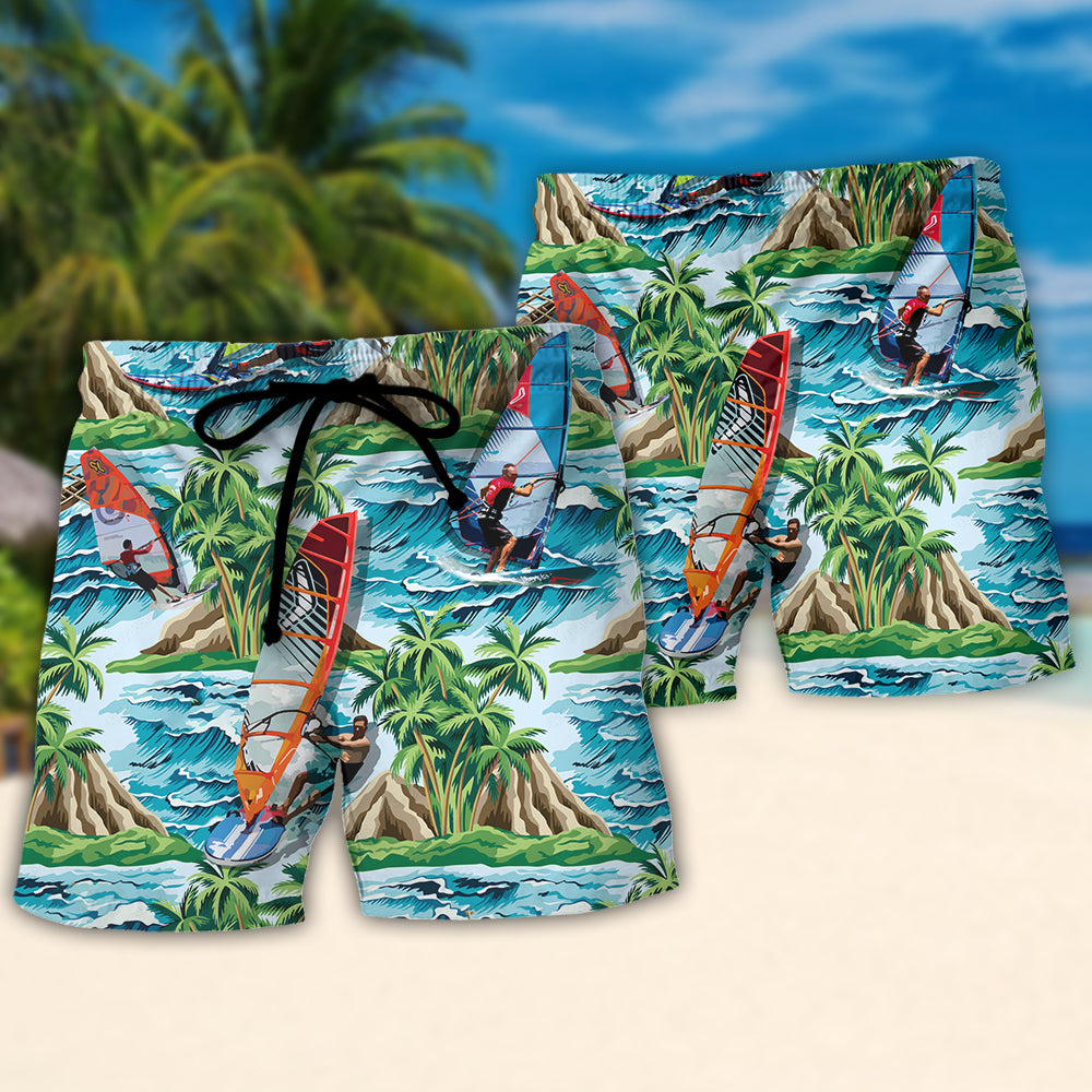 Windsurfing I Windsurf And I Know Things Lovers Windsurfing - Beach Short Reefox