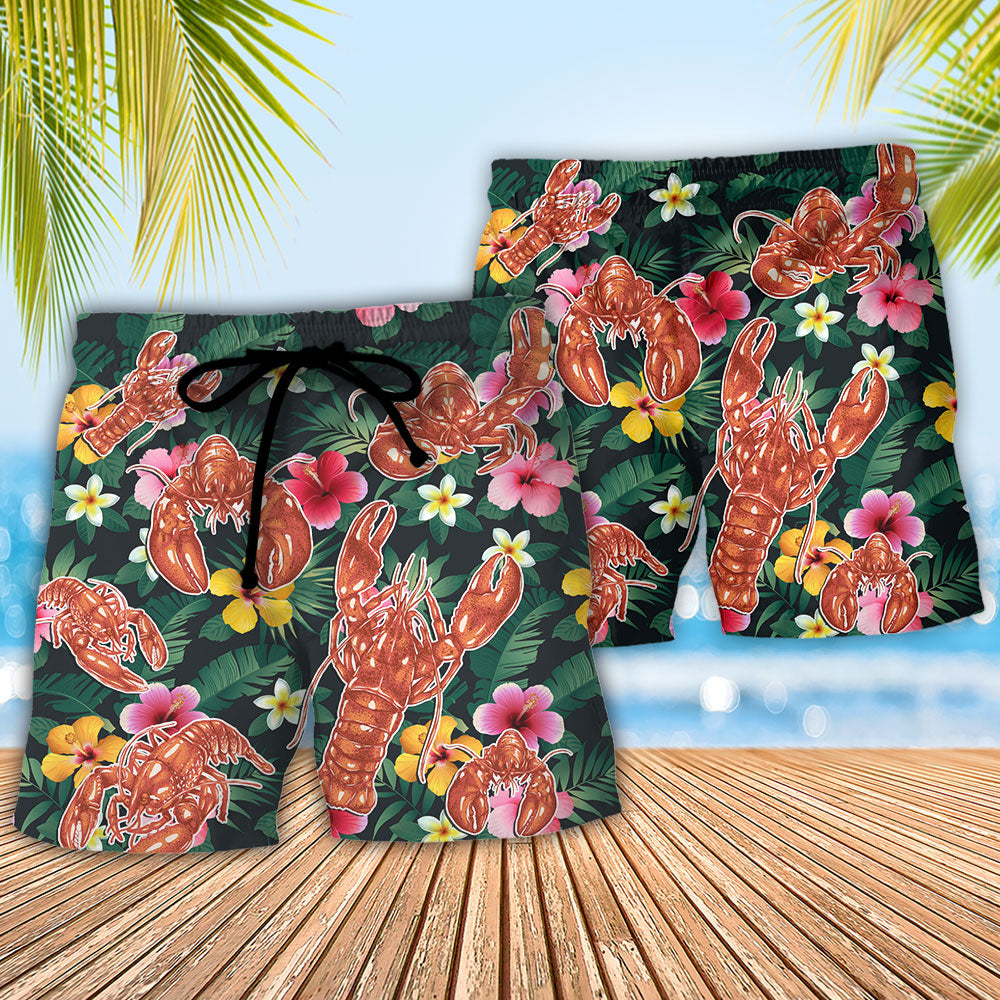 Lobster Darling It's Our Anniversary Keep Calm And Draw The Butter Tropical Vibe Amazing Style - Beach Short Reefox