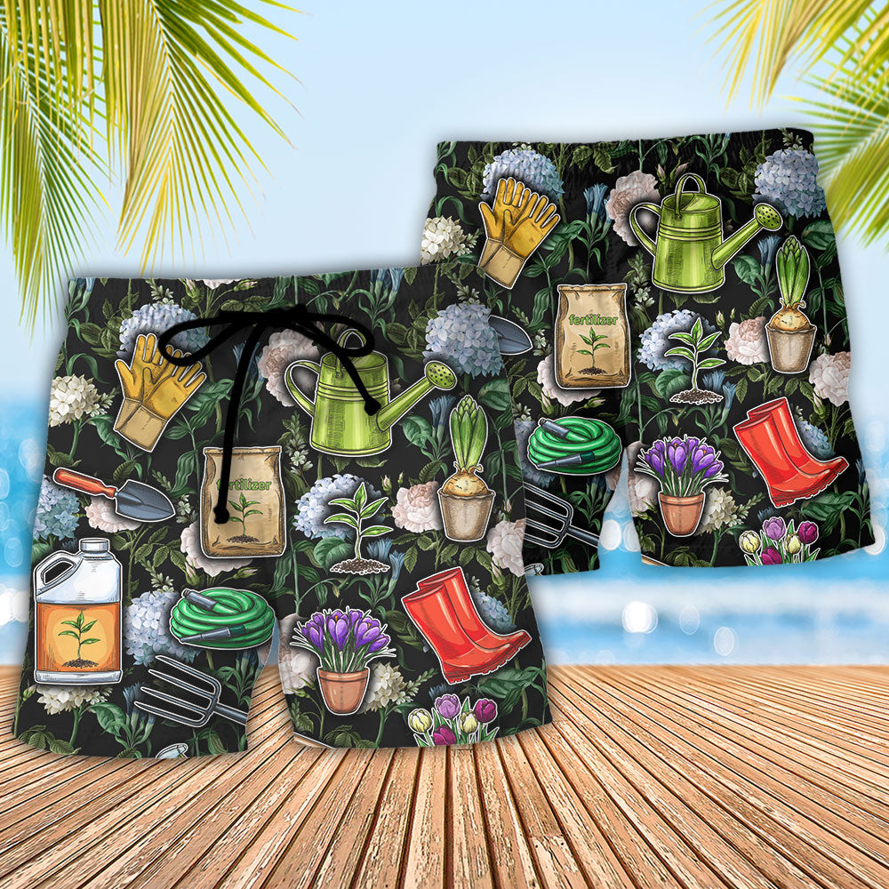 Gardening My Plants Are Rooting For Me Vintage Art - Beach Short Reefox