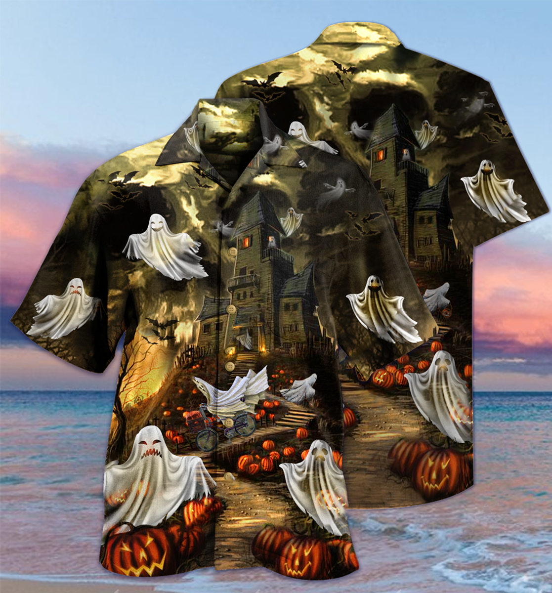 Halloween Night And Ghost - Hawaiian Shirt - Reefox