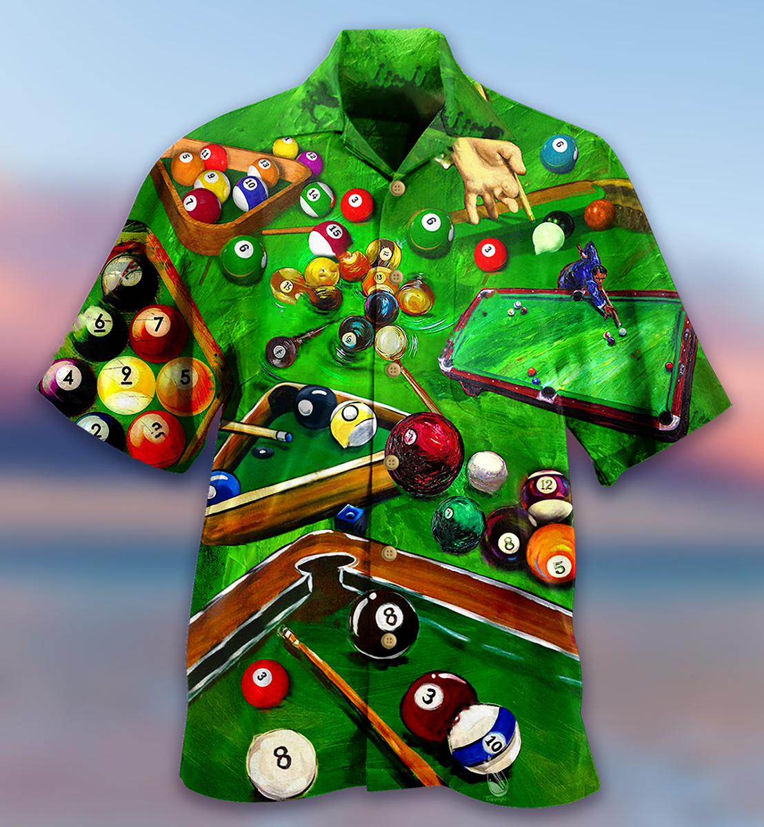 Billiard Enthuse Green Style - Hawaiian Shirt - Reefox