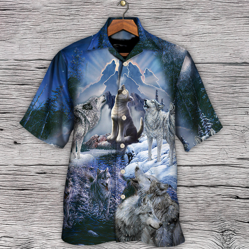 Wolf Is Not Lonely Just Alone - Hawaiian Shirt - Reefox