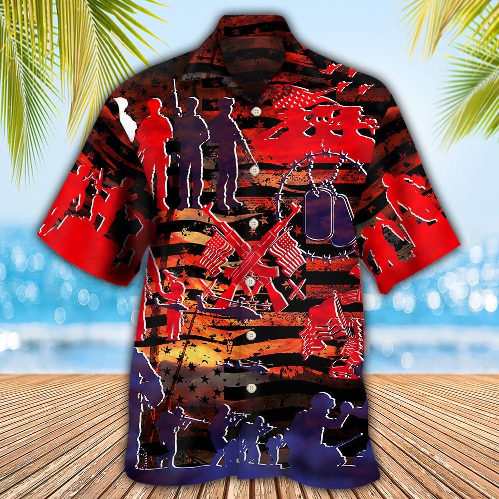 Veteran Independence Day Fought For Our Democracy - Hawaiian Shirt - Reefox