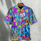 Hippie Funny Octopus Colorful Tie Dye Art Style - Hawaiian Shirt - Reefox