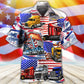 Truck USA Flag Independence Day - Hawaiian Shirt - Reefox