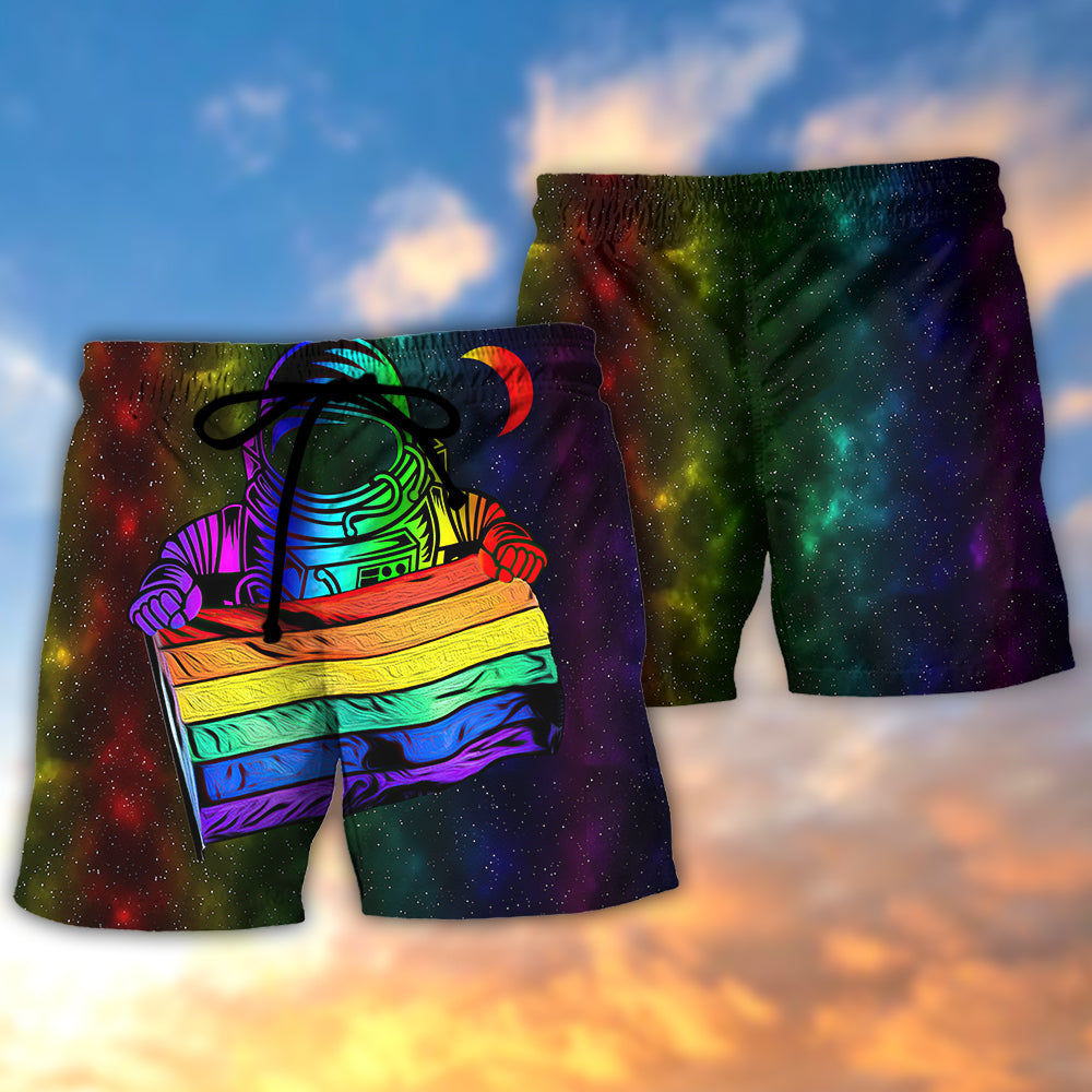 LGBT Pride Astronaut Style - Beach Short Reefox - Owls Matrix LTD