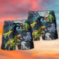 Halloween Zombie Saurus Scary - Beach Short Reefox - Owls Matrix LTD