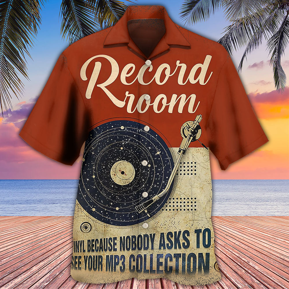 Music Retro Record Room Personalized - Hawaiian Shirt - Reefox