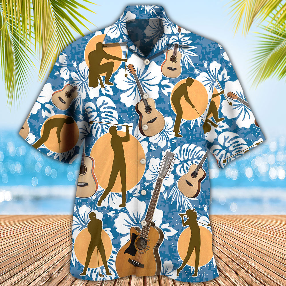 Guitar I Like Golf And Guitars - Hawaiian Shirt - Reefox