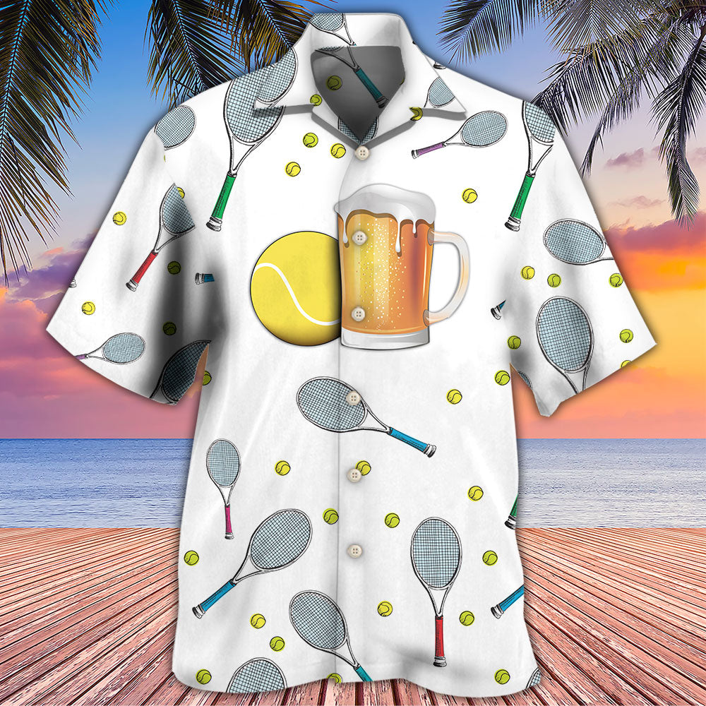 Beer I Like Beer And Tennis And Maybe 3 People - Hawaiian Shirt - Reefox