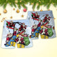 Christmas Santa Skateboard Snow Day - Beach Short Reefox - Owls Matrix LTD