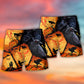 Halloween Raven Pumpkin Scary - Beach Short Reefox - Owls Matrix LTD