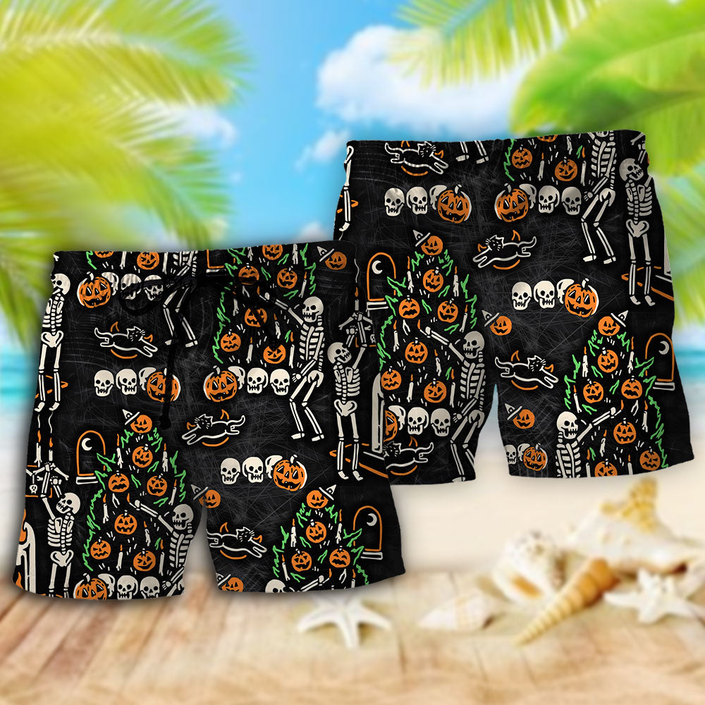Halloween Skull 'Tis The Season To Be Creepy - Beach Short Reefox - Owls Matrix LTD