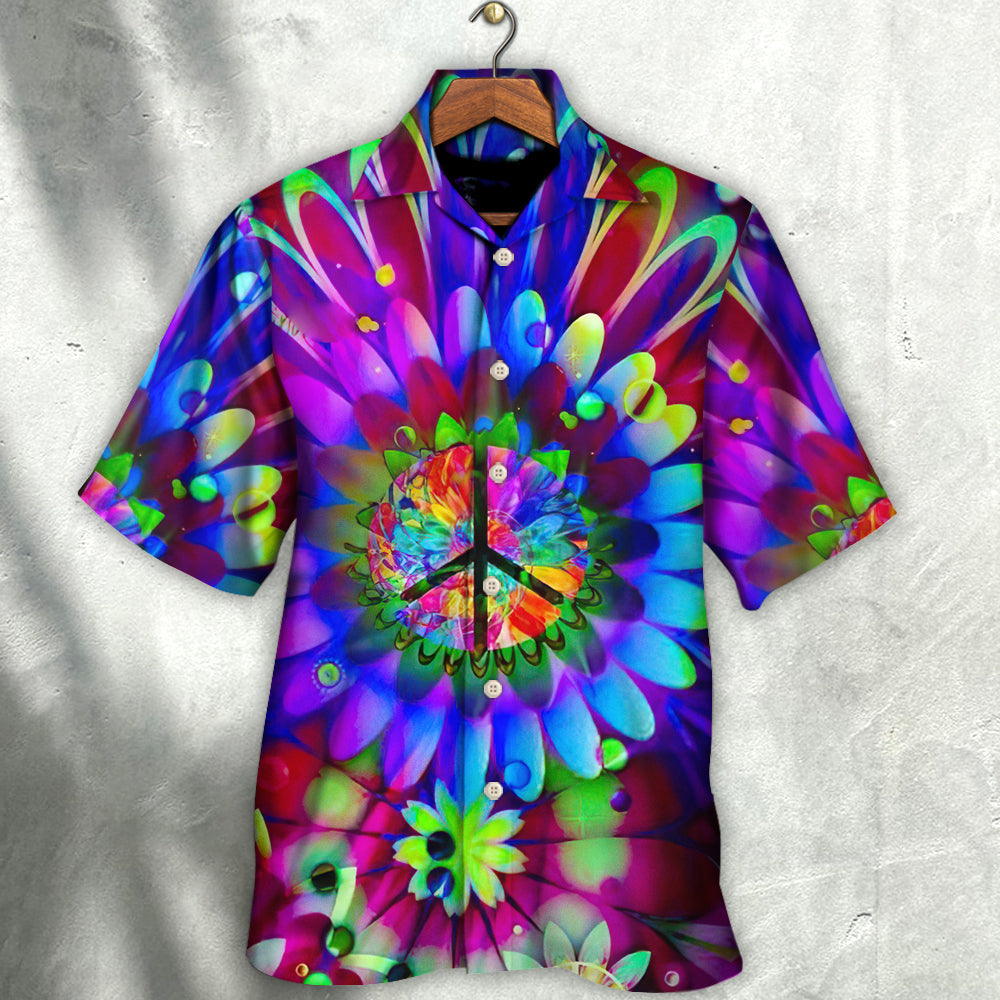 Hippie Love Is In The Air Flowers In My Hair - Hawaiian Shirt - Reefox