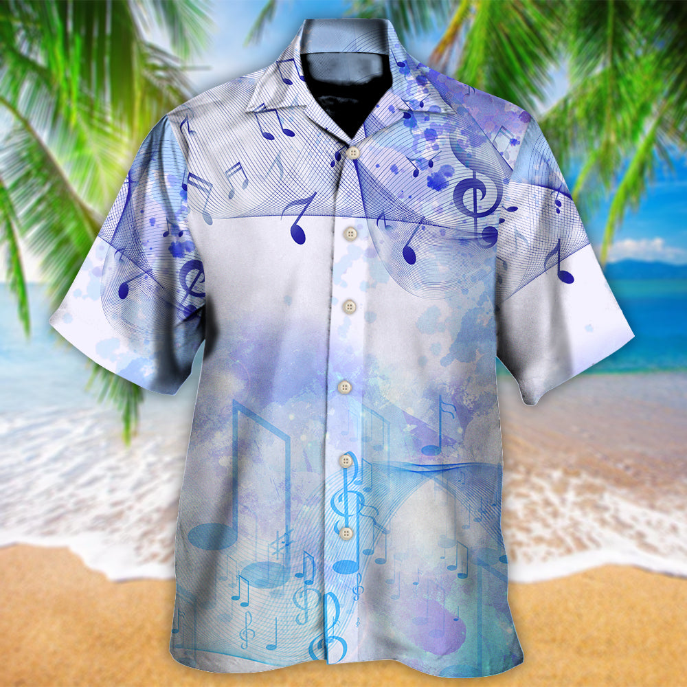 Music Watercolor Music Notes - Hawaiian Shirt - Reefox