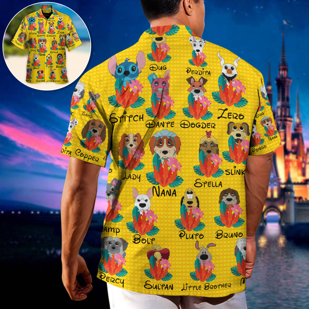 Dog Of DN Funny Dog Tropical Floral Lego Style Lovers Dog - Hawaiian Shirt