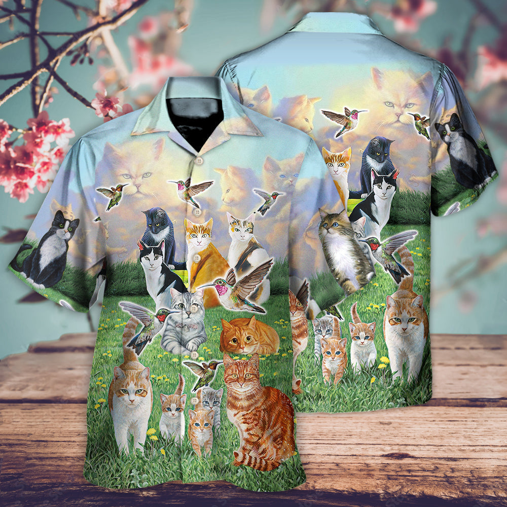 Cat Go To Heaven - Hawaiian Shirt - Reefox
