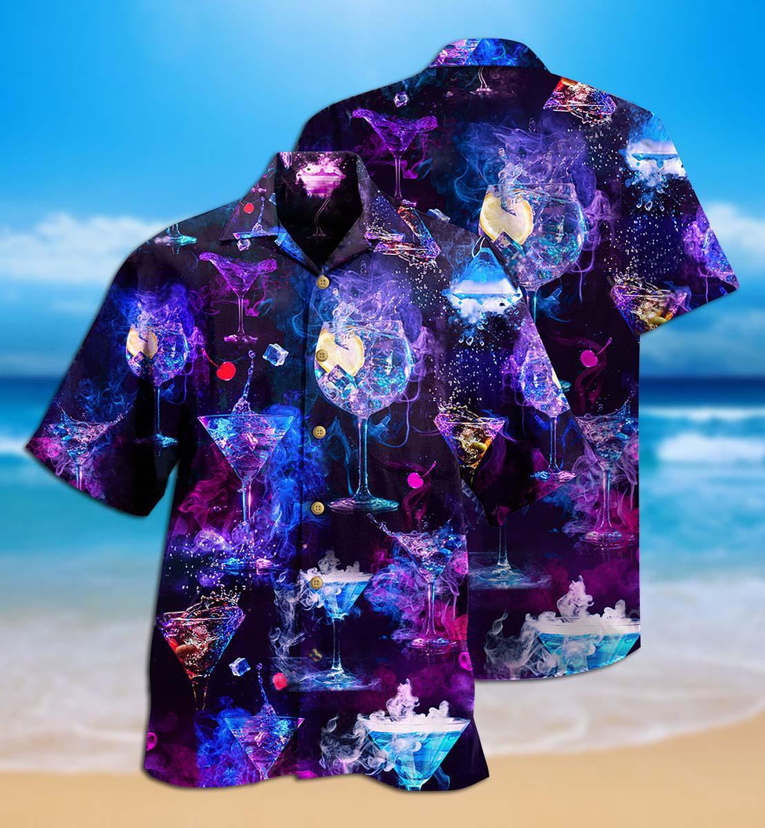 Cocktail Love The Moon Purple - Hawaiian Shirt - Reefox