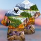 Camping Love Flamingo Landscape - Hawaiian Shirt - Reefox