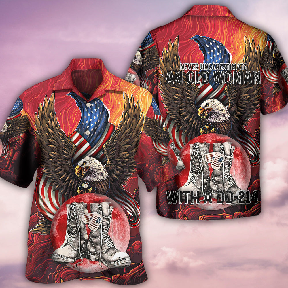 Veteran Boots Never Underestimate - Hawaiian Shirt - Reefox