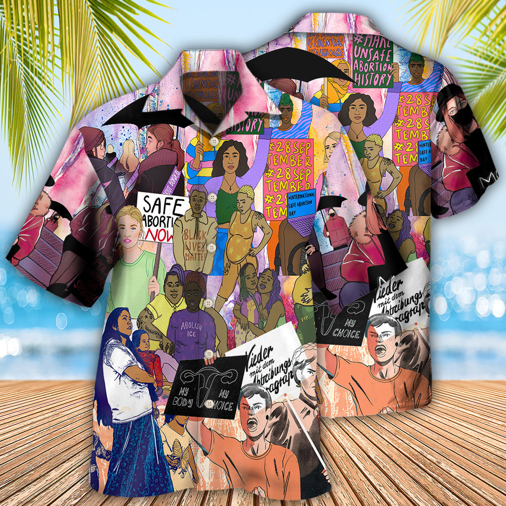 Anti Abortion, My Body, My Choice - Hawaiian Shirt - Reefox